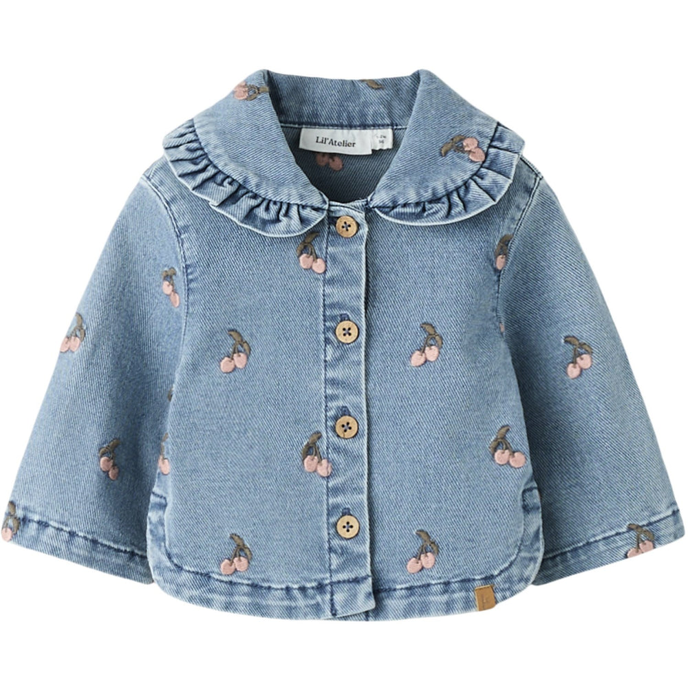Køb Lil'Atelier Medium Blue Denim Cherry Nbfdeva Loose Dnm Emb Jakke 2024-Es Lil