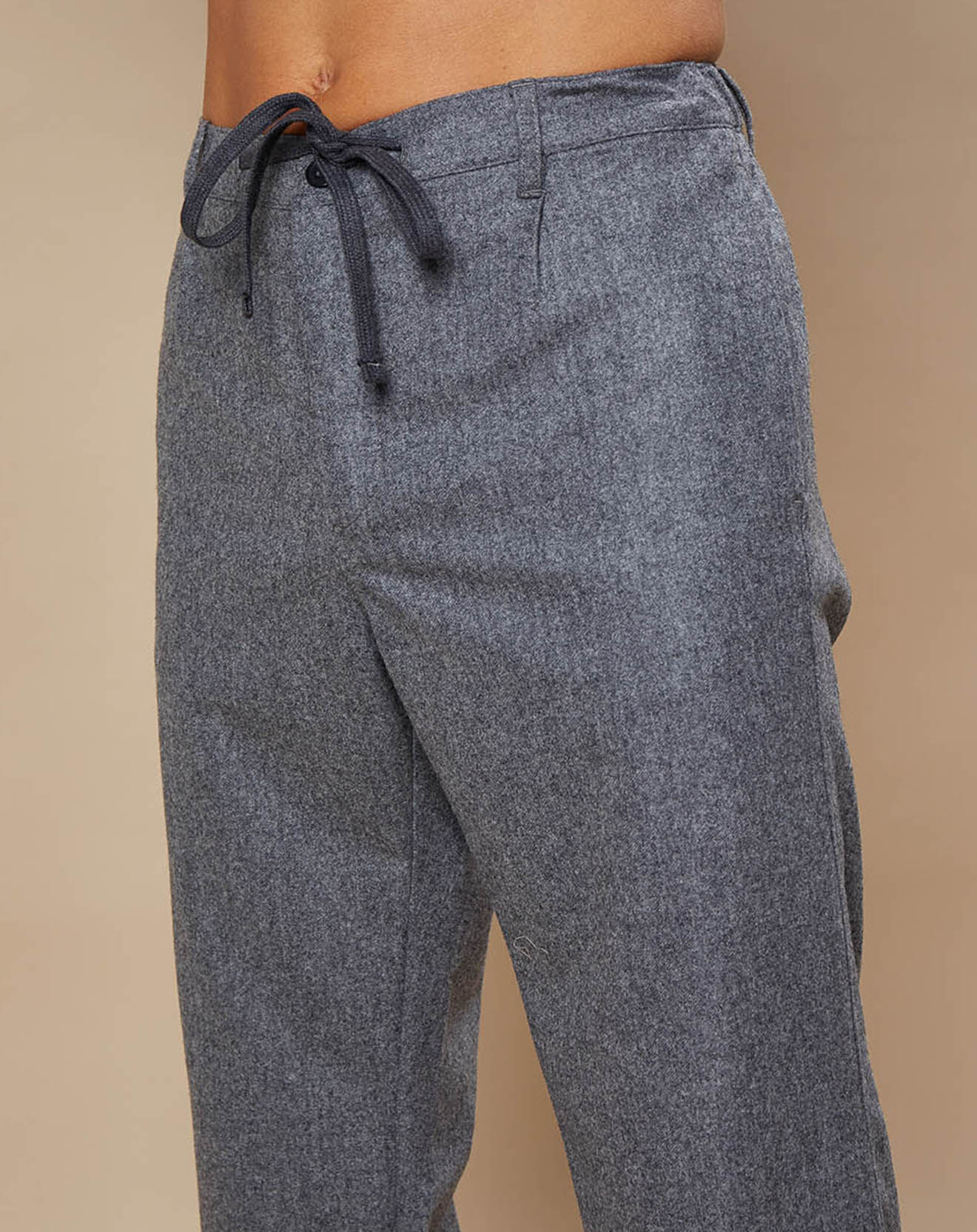 Hartford Pantalon 100% Laine Tanker gris