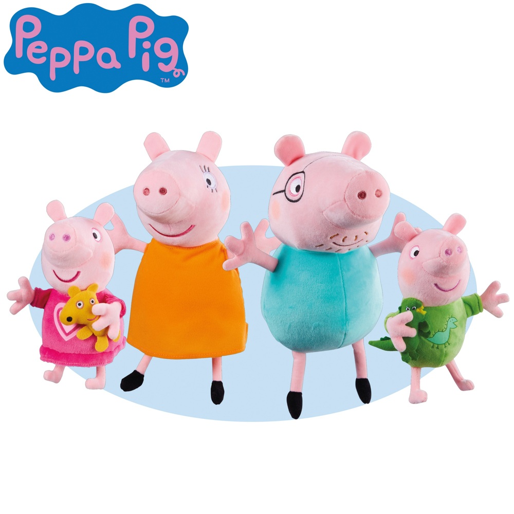 Peppa Pig 4er-Pack Familienplüschtiere