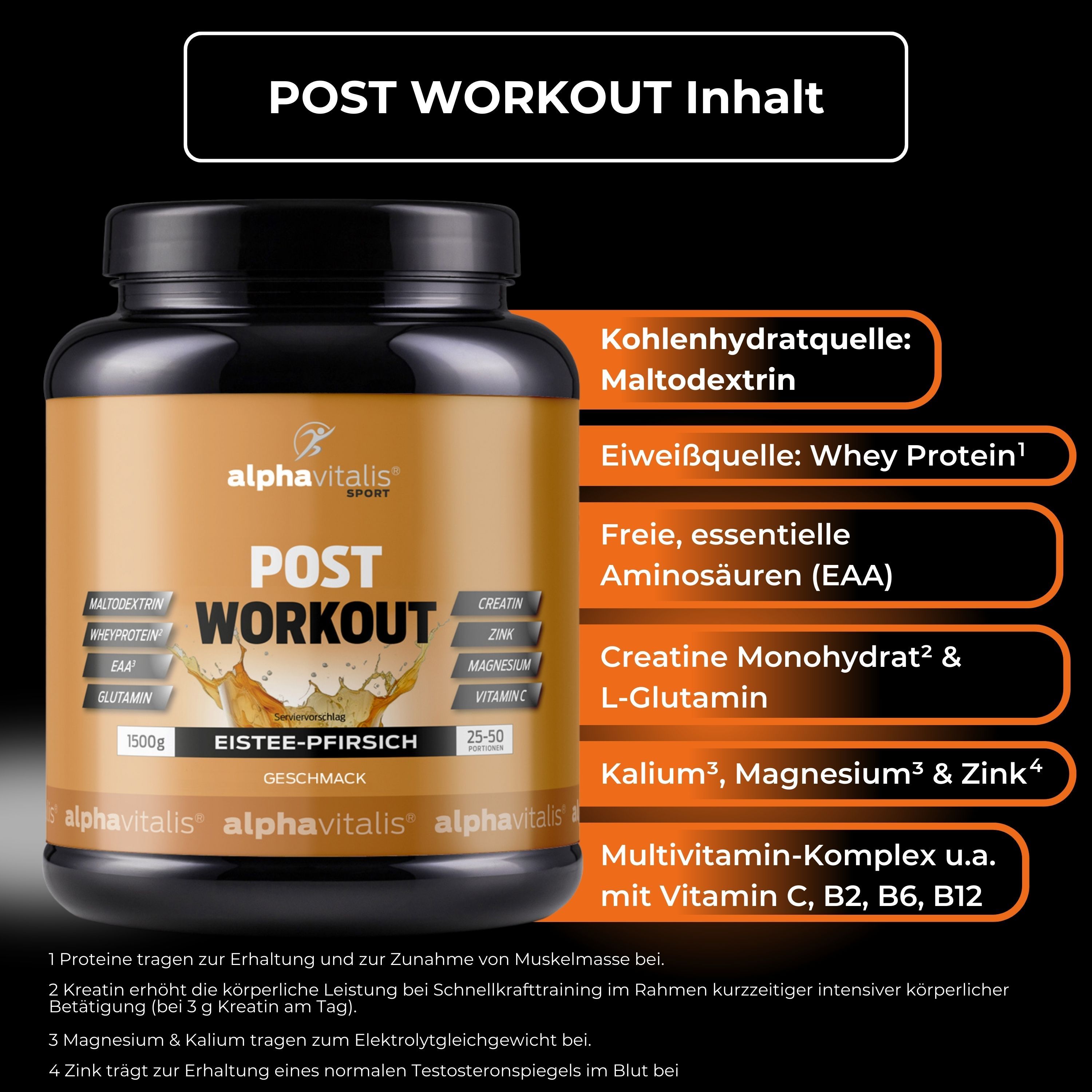 Alphavitalis® Post Workout Shake Pfirsich