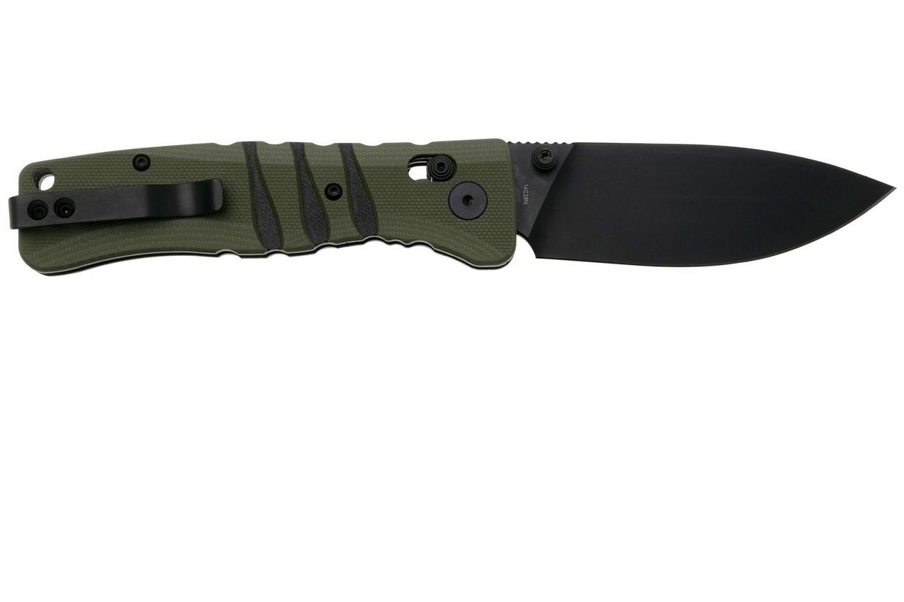QSP Knife Ripley QS160-C2 Black 14C28N Olive Green Black G10, zakmes, Keanu Alfaro design