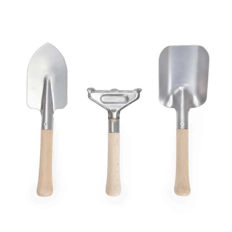 Kit Jardinage - 3 mini outils - métal et bois Kikkerland Design