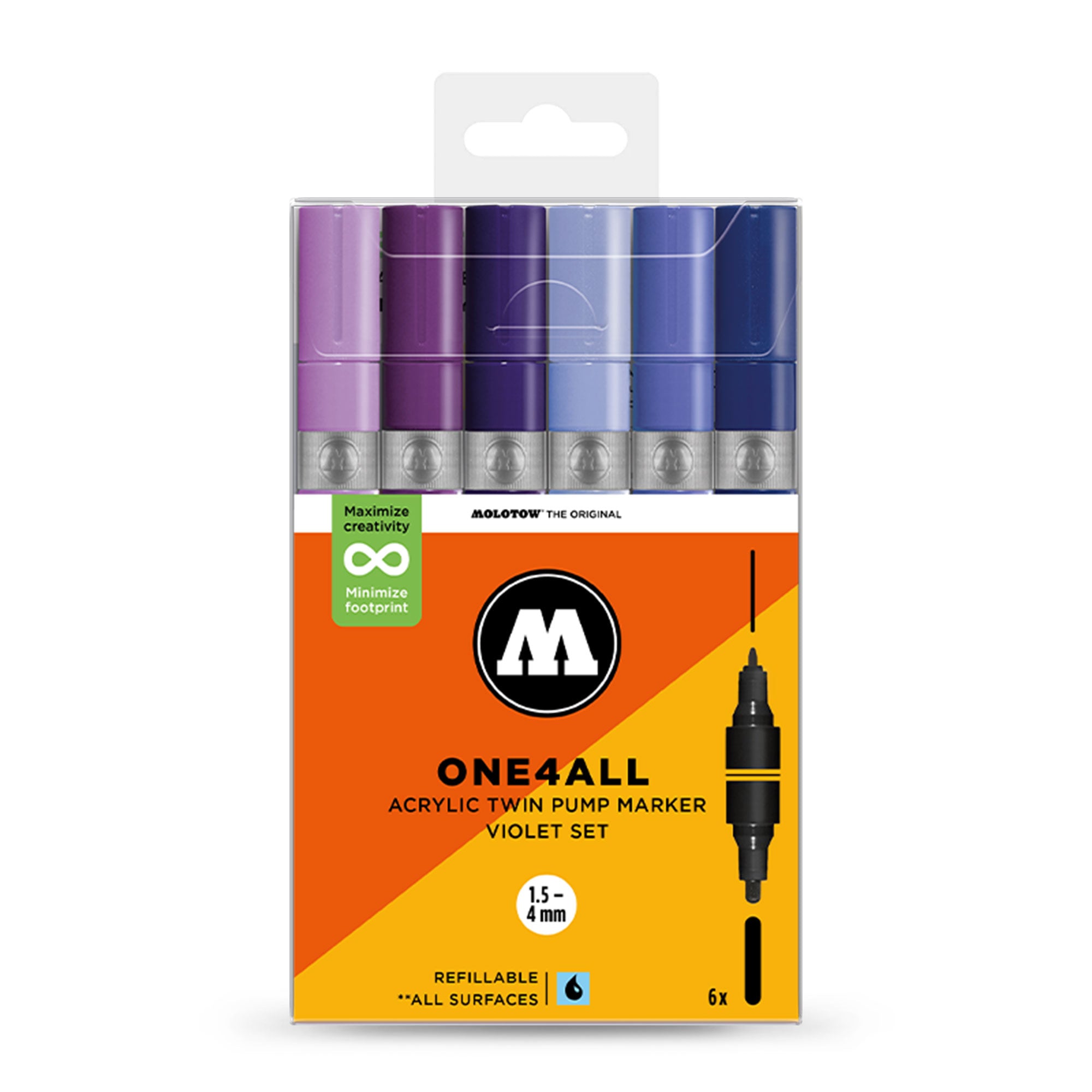 Molotow<br>ONE4ALL Acrylic Twin Violet Set