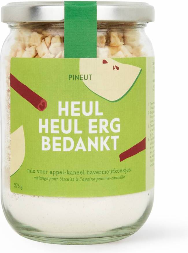 Pineut bedankt haverkoekmix appel kaneel 315 gr