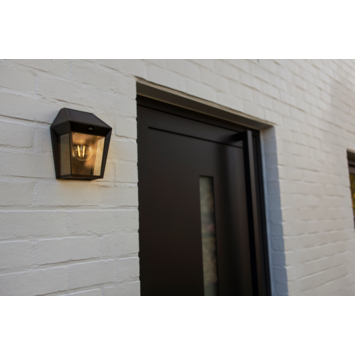 LUTEC wandlamp Avony Solar zwart 2W met bewegingssensor