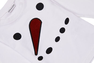 Luca & Lola Topp Baby Snowman, White