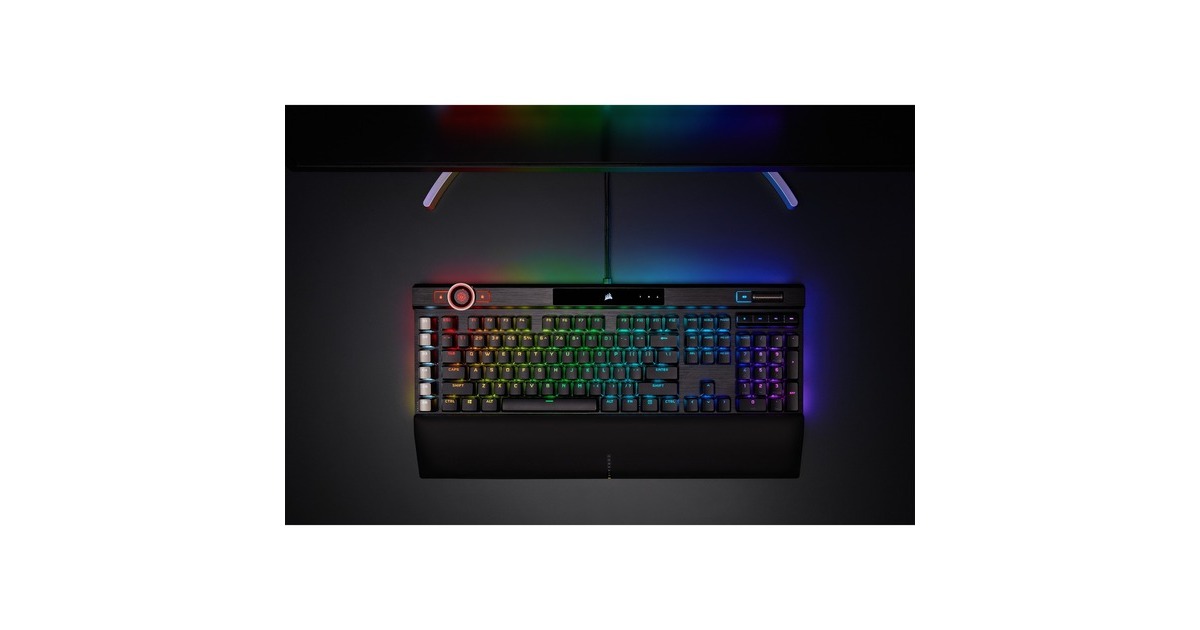 CorsairK100 RGB, gaming toetsenbord  (Zwart, US lay-out, Corsair OPX, RGB leds)