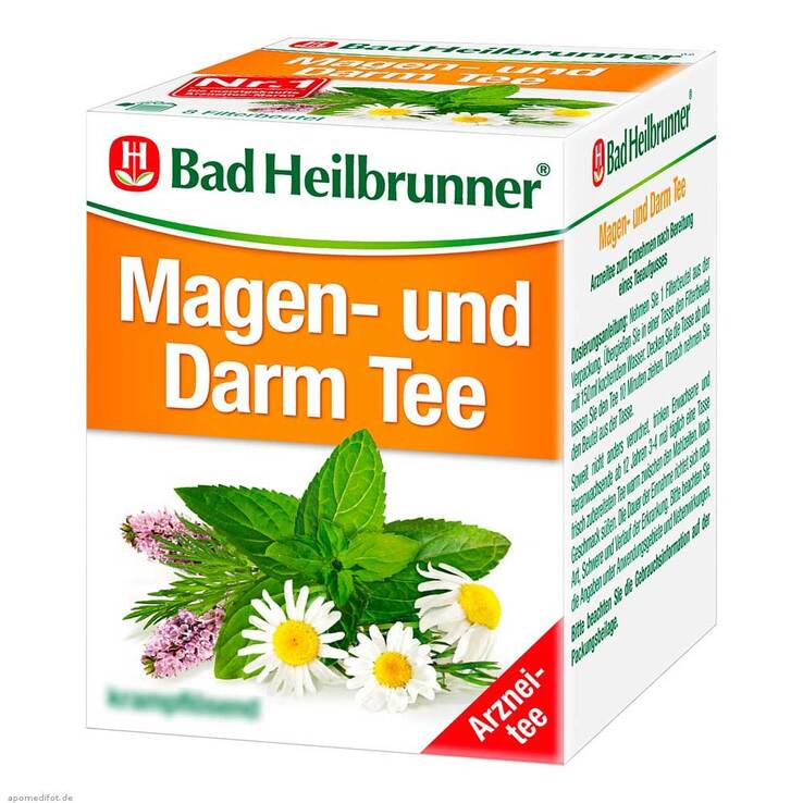 Bad Heilbrunner Tee Magen und Darm N Filterbeutel, 8X1.75 g
