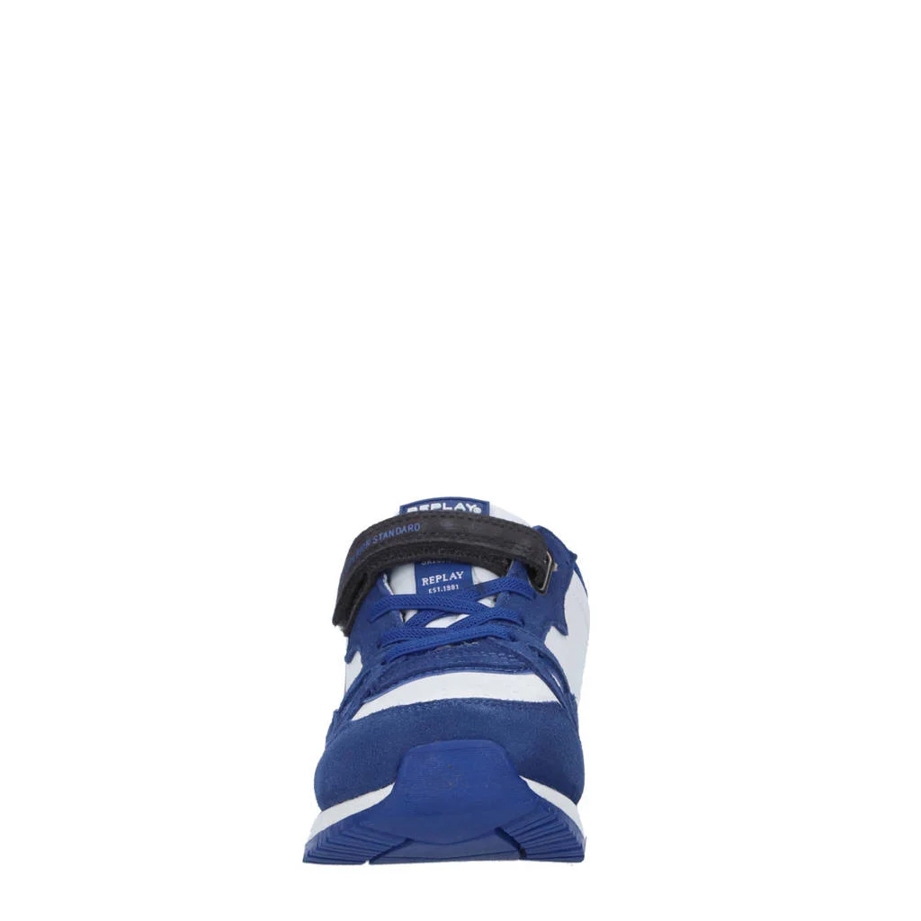 Shoot Jr suède sneakers blauw/wit