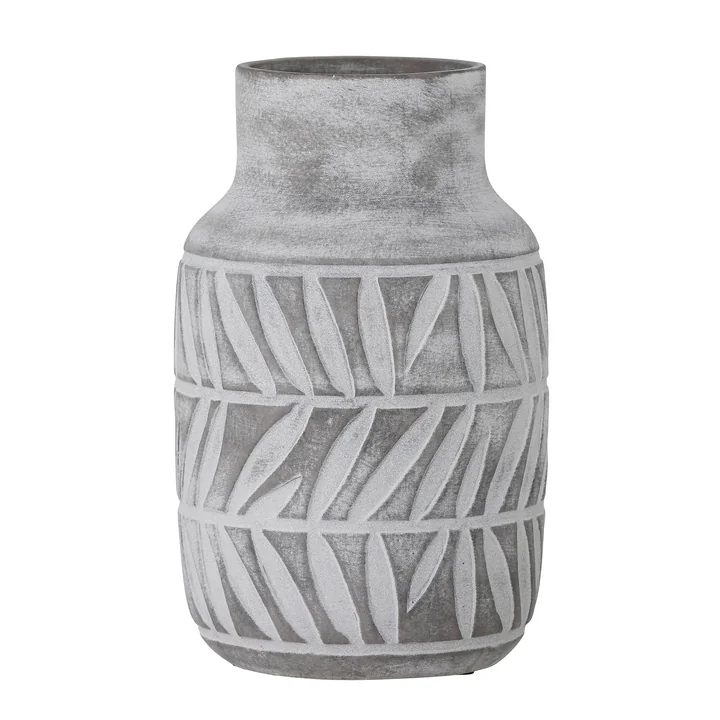Bloomingville - Saku Vase, Ø 17 cm, grau