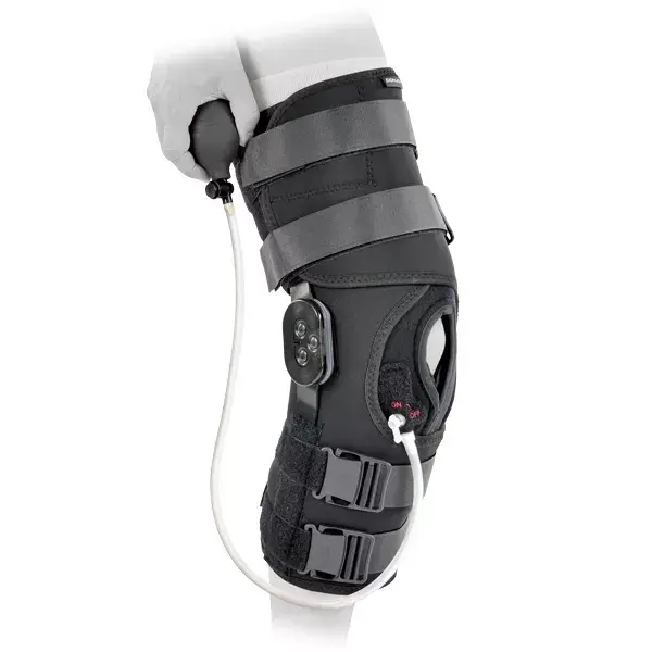 Joelheira pós-operatória articulada Donjoy Support Everest Ice, tamanho G
