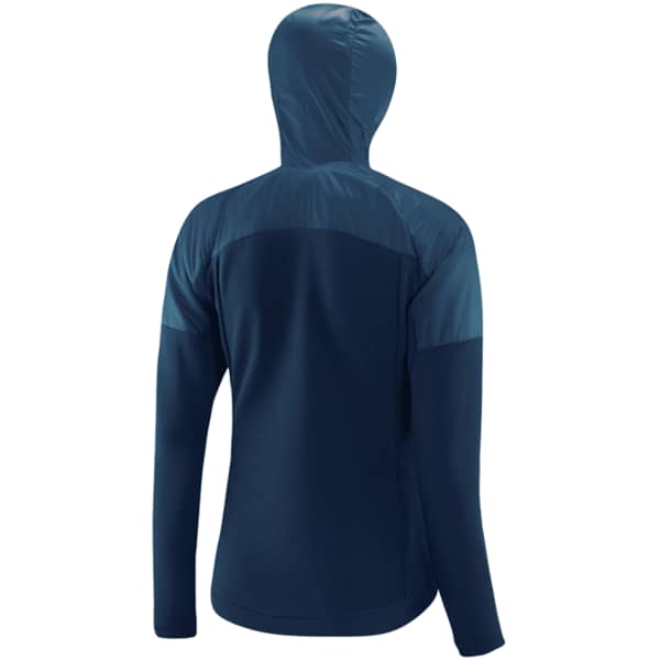 Veste ski de fond LÖFFLER W HOODED HYBRID JACKET DEEP WATER