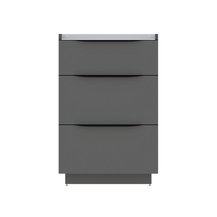 Meuble sous vasque à poser Pamili 60cm anthracite