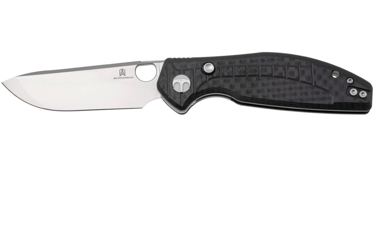 Bestechman Angry Owl BMK12F-1 Satin D2, Carbonfiber, zakmes