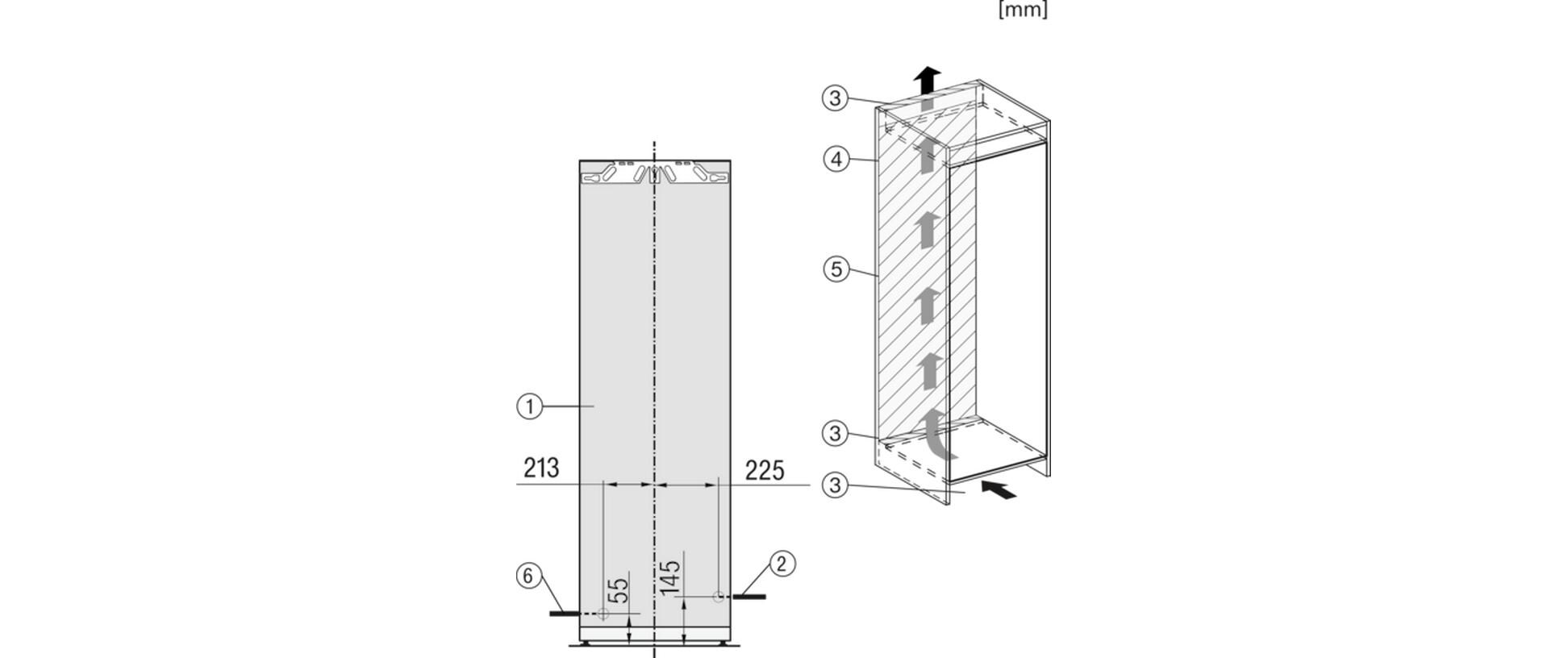 Einbaugefrierschrank FNS 7794 D R Rechts<br>Einbau-Gefrierschrank