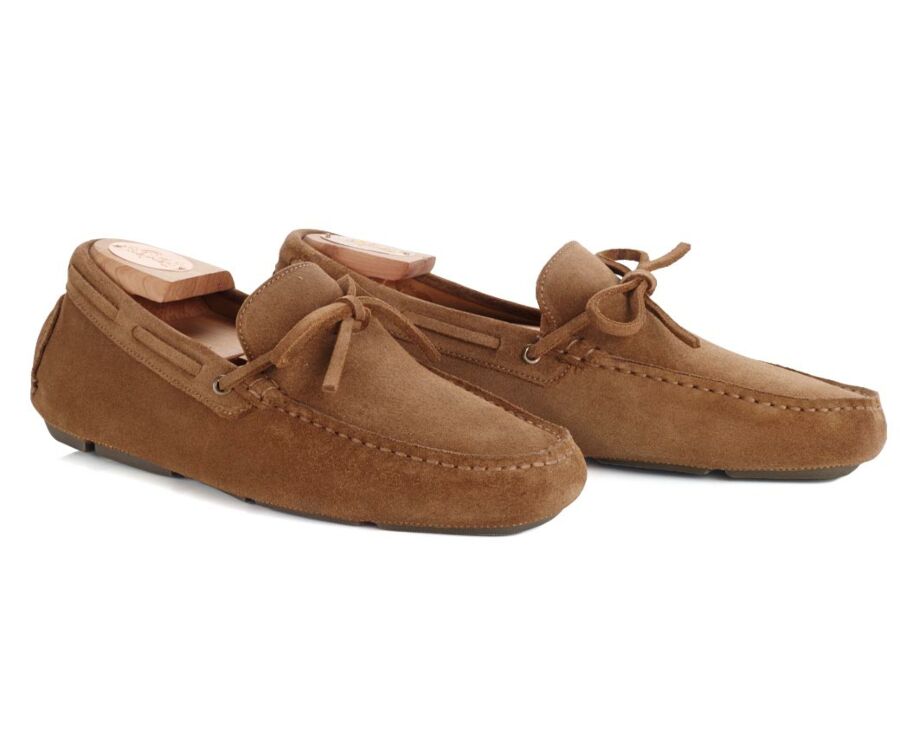Mocassin été homme cuir Velours Chamois - DELTONA