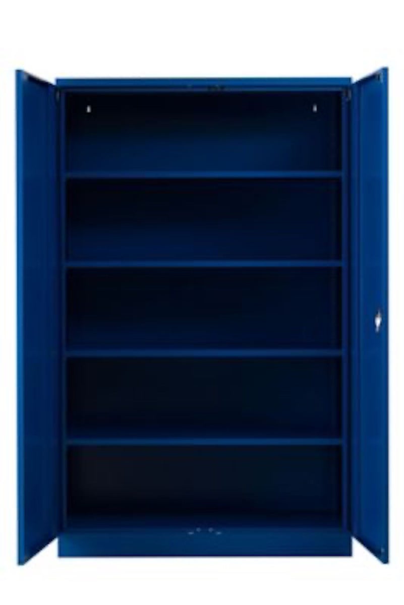 PROREGAL stalen kast Bee met 4 planken, HxBxD 195 x 120 x 42 cm, gepoedercoat plankmateriaal, blauw & blauw