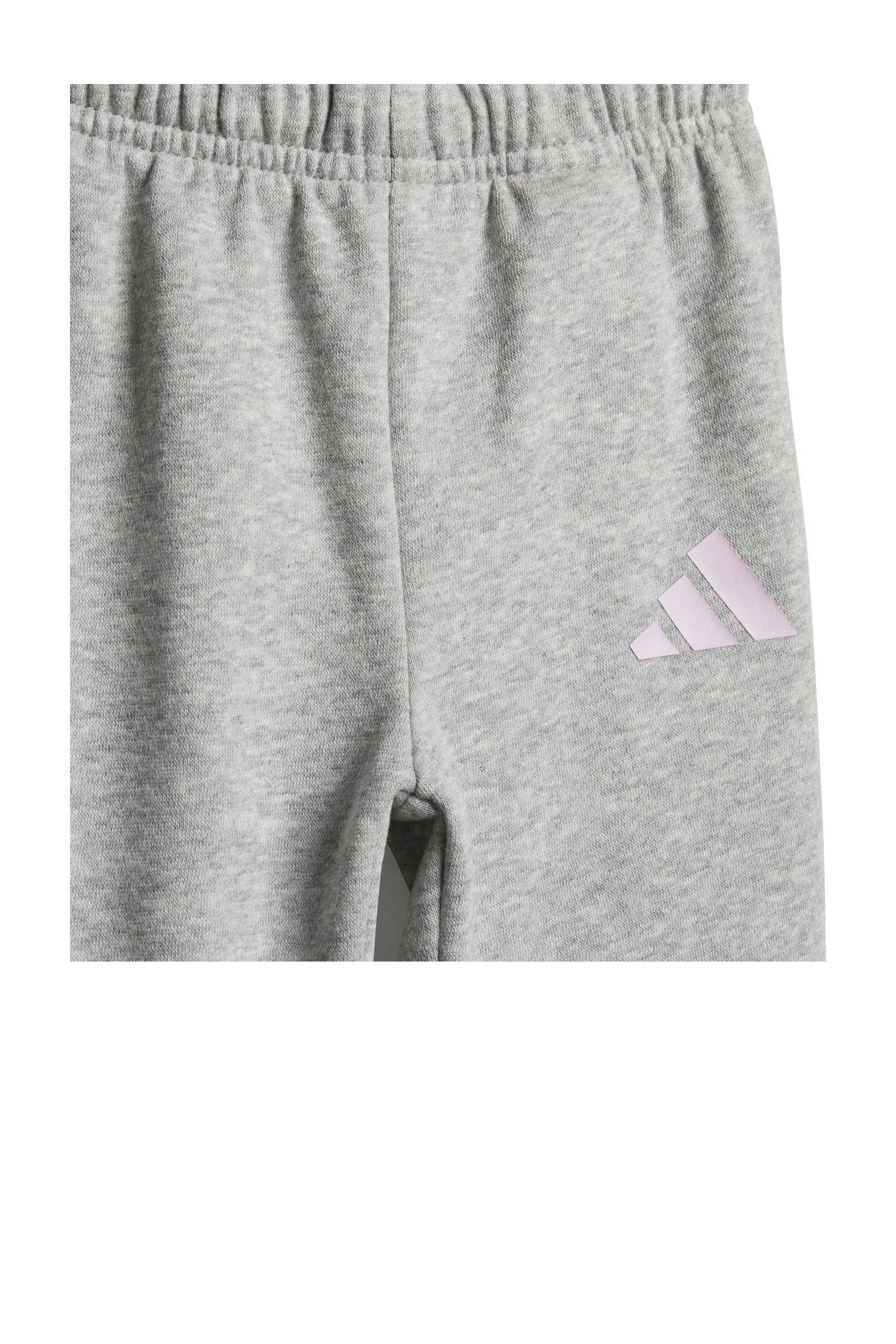 adidas joggingpak grijs melange/lichtroze