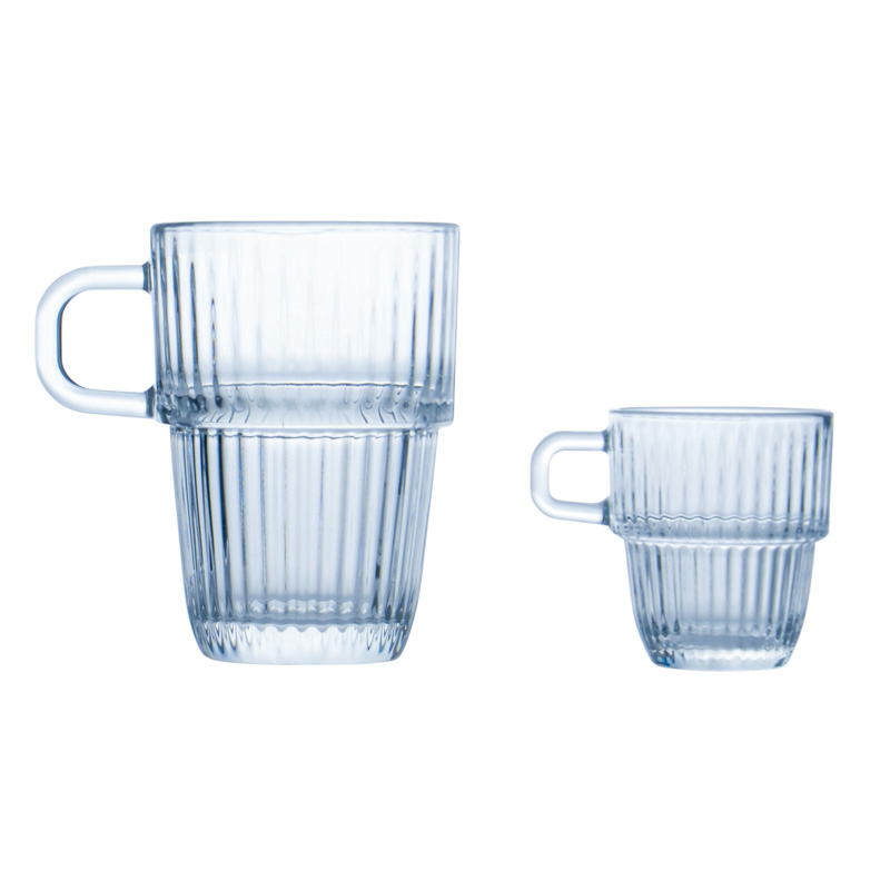 Mug 'Barshine' en verre strié