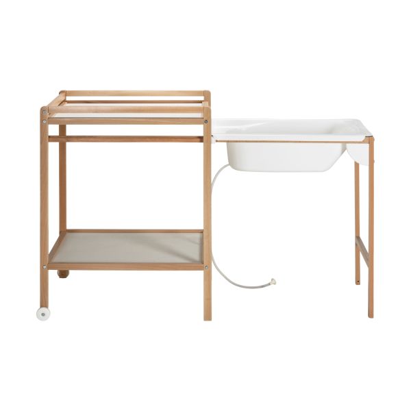 Babypark Exclusief Luiertafel Inclusief Badje - Naturel