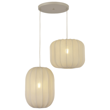 KARWEI hanglamp Evi 2-lichts beige Ø61cm