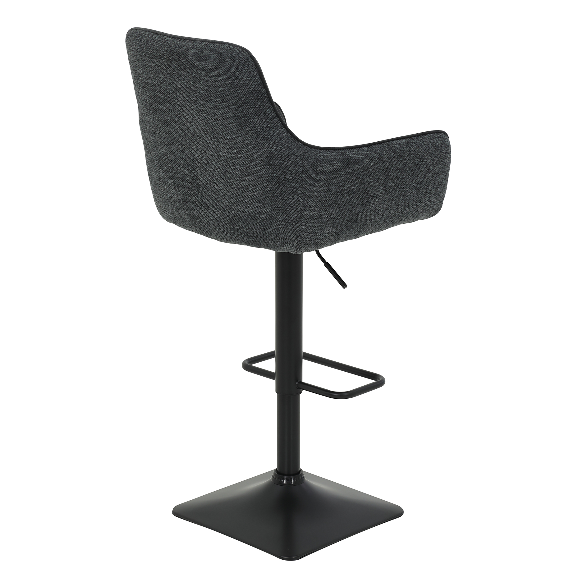 Barhocker - Vintage anthrazit-schwarz - Samtvelour-Webstoff - drehbar