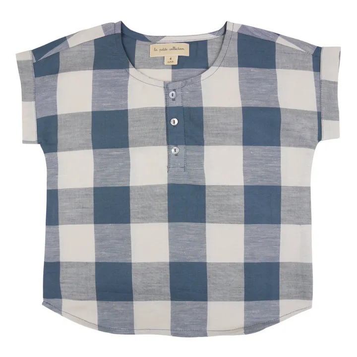 La Petite Collection Kurta Lin Carreaux | Bleu