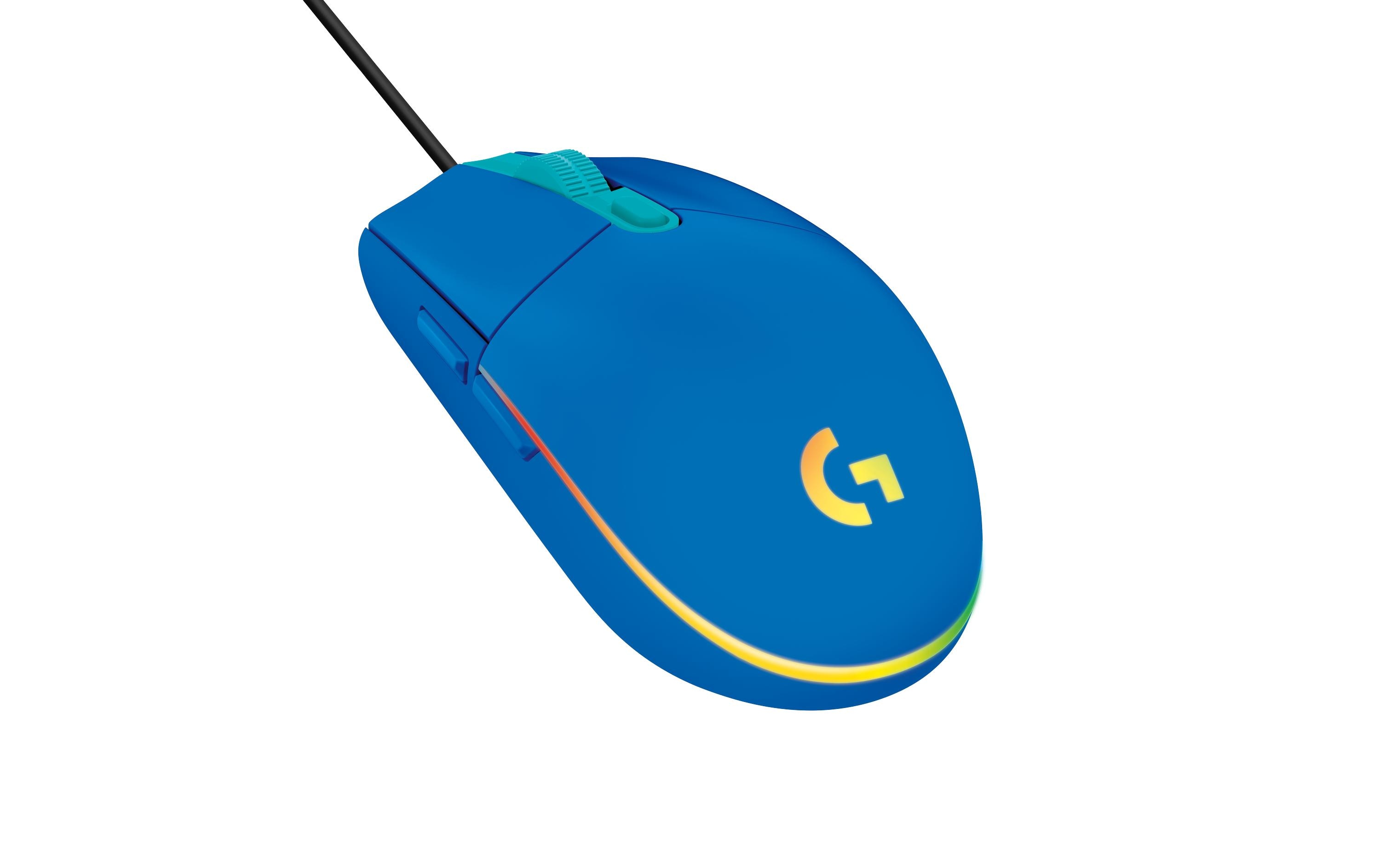 Gaming-Maus G203 Lightsync BlauReaktionsschnelle und leichte USB-Gamingmaus