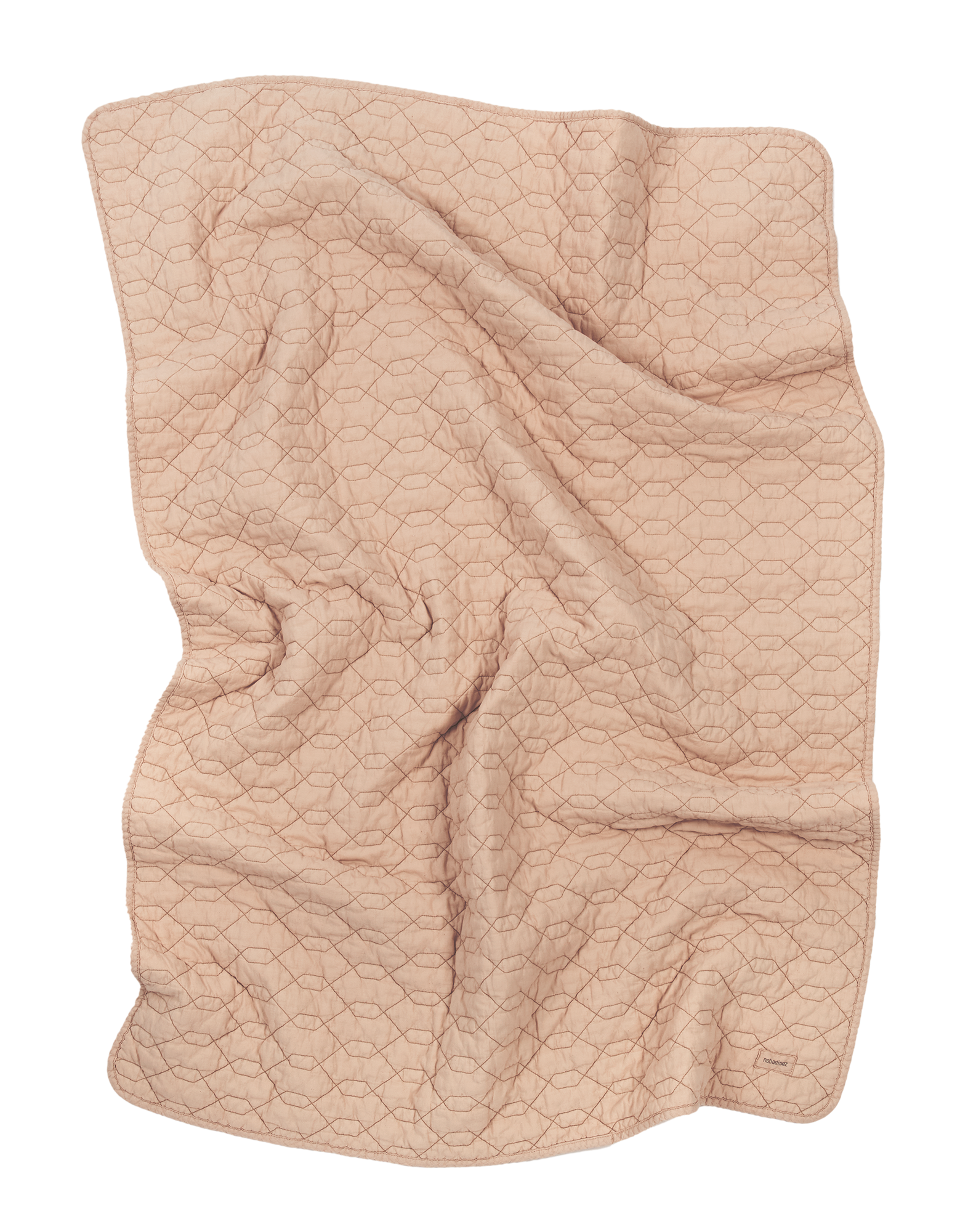 Couverture wabi-sabi matelassée en coton lavé | Rose