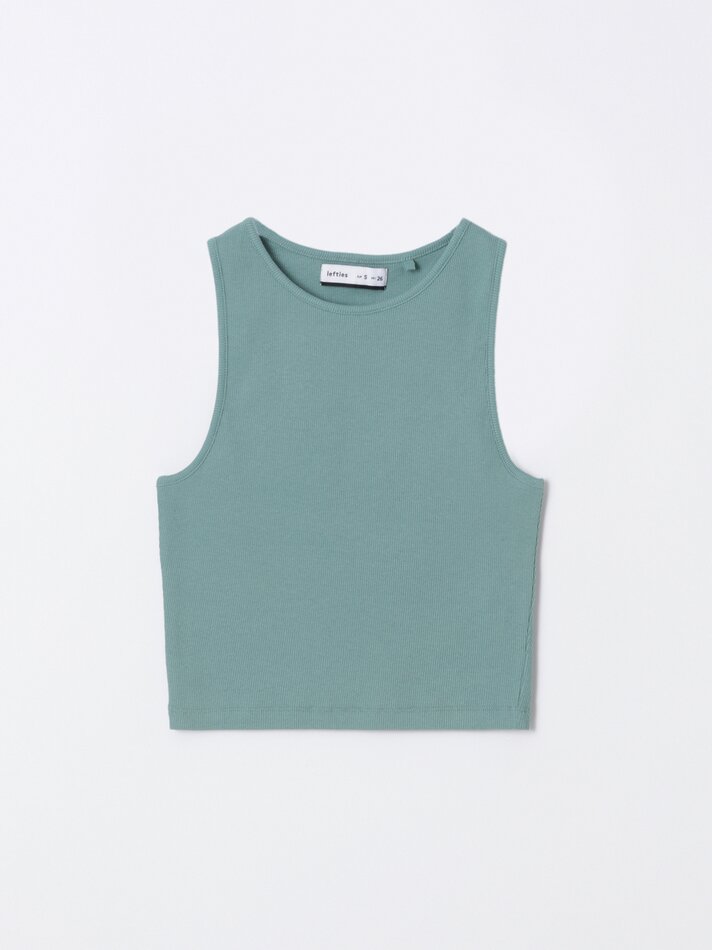 Conjunto canelado de 2 peças - Verde Claro
