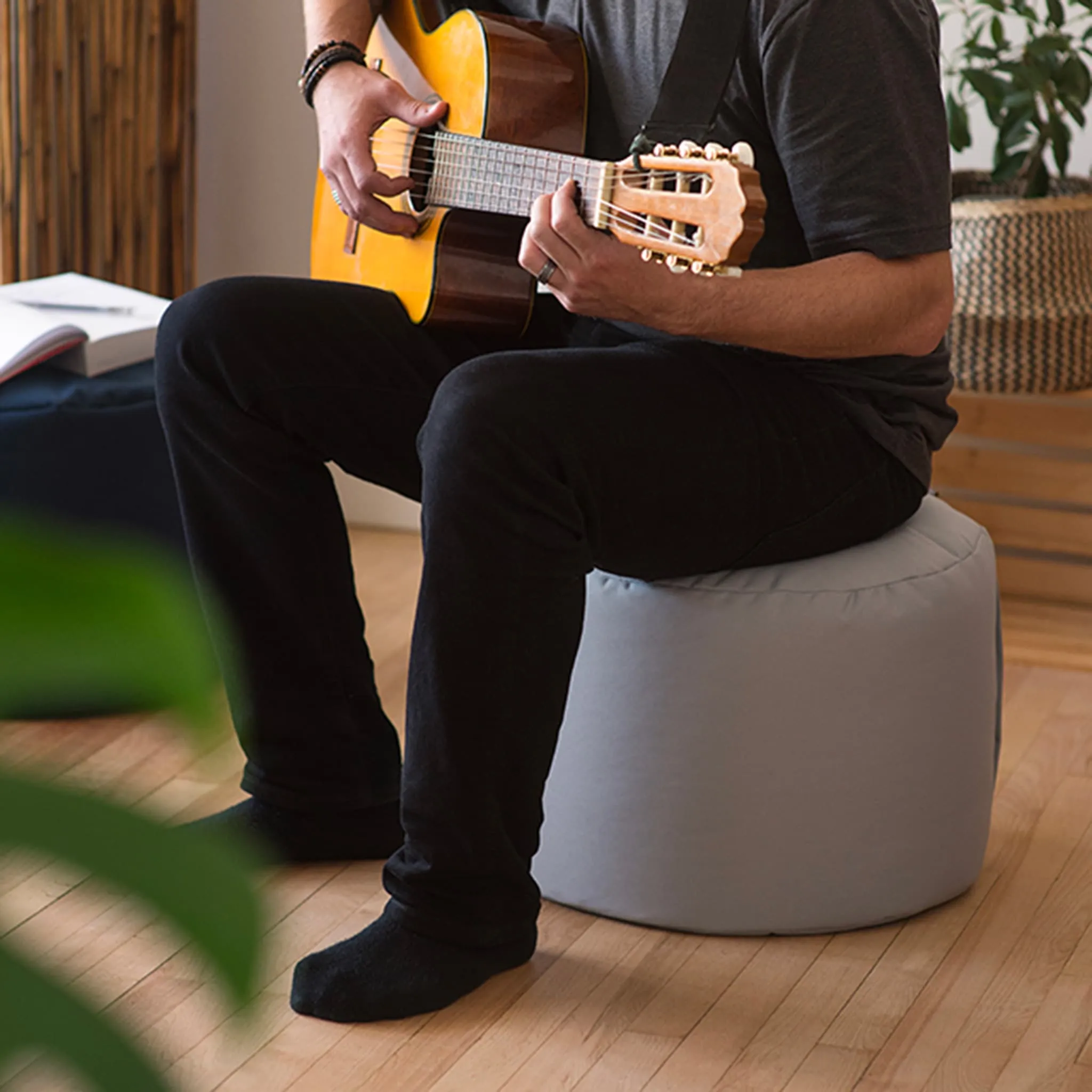 Arico Pouf Repose-pieds - Pierre
