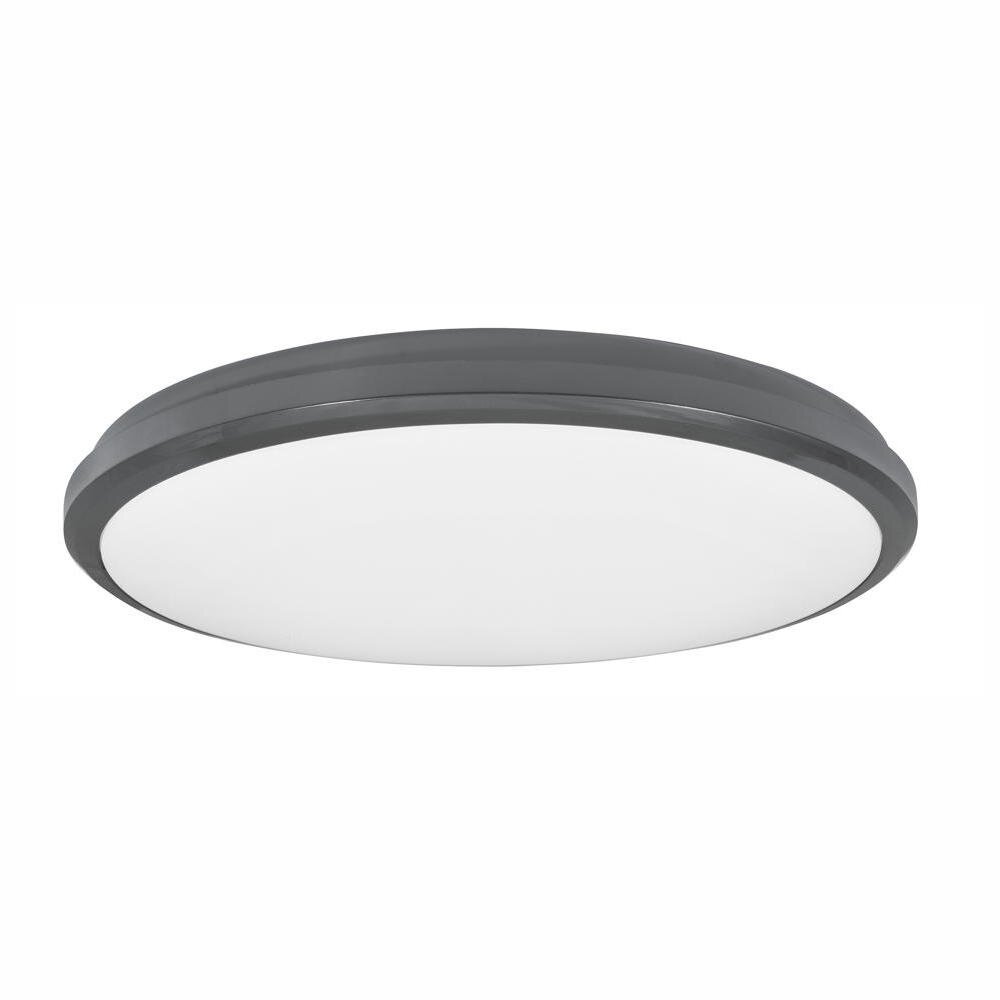 Tommy LED plafondlamp in donkergrijs, 24W, 2400lm, IP54