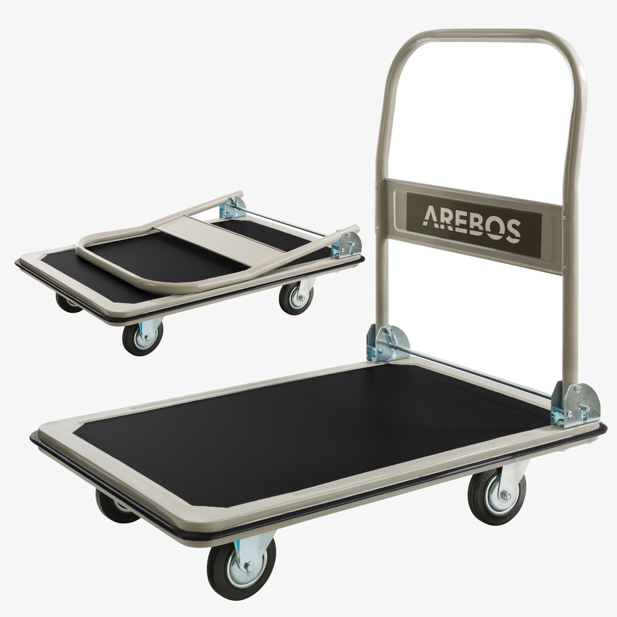 Plattformwagen 300kg schwarz-creme