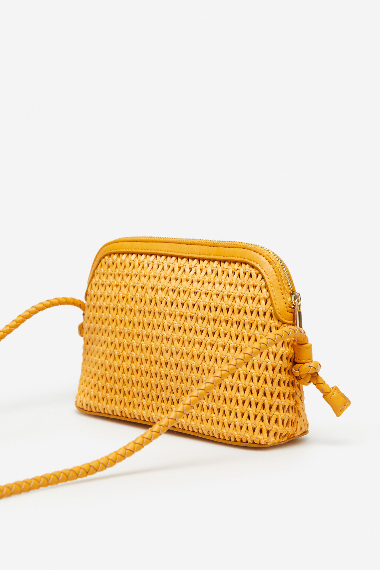Bolsa de ombro trançada - Amarela