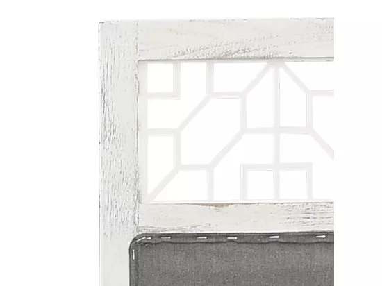 Cloison de séparation 6 panneaux Gris 210x165 cm Tissu