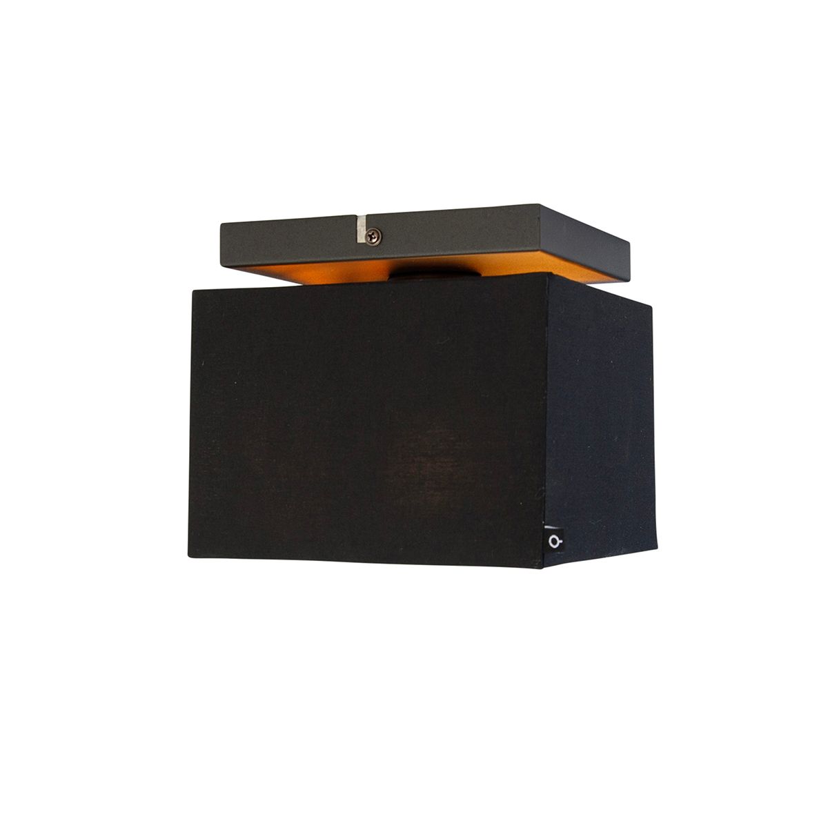 Smart plafondlamp zwart met goud incl. Wifi P45 - VT