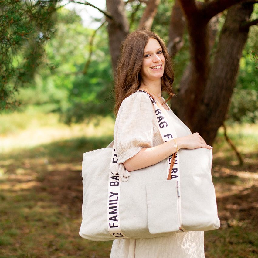 Sac à langer Family Bag Signature écru - Ecru