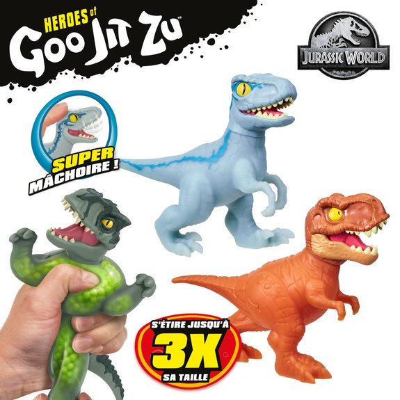 Coffret 3 Dinosaures Jurassic World Goo Jit Zu