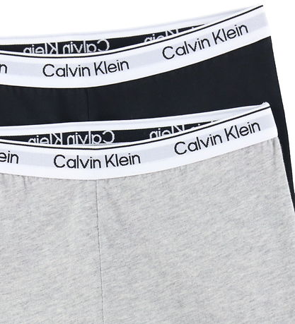 Calvin Klein Leggings - 2-pak - Gråmeleret/Sort
