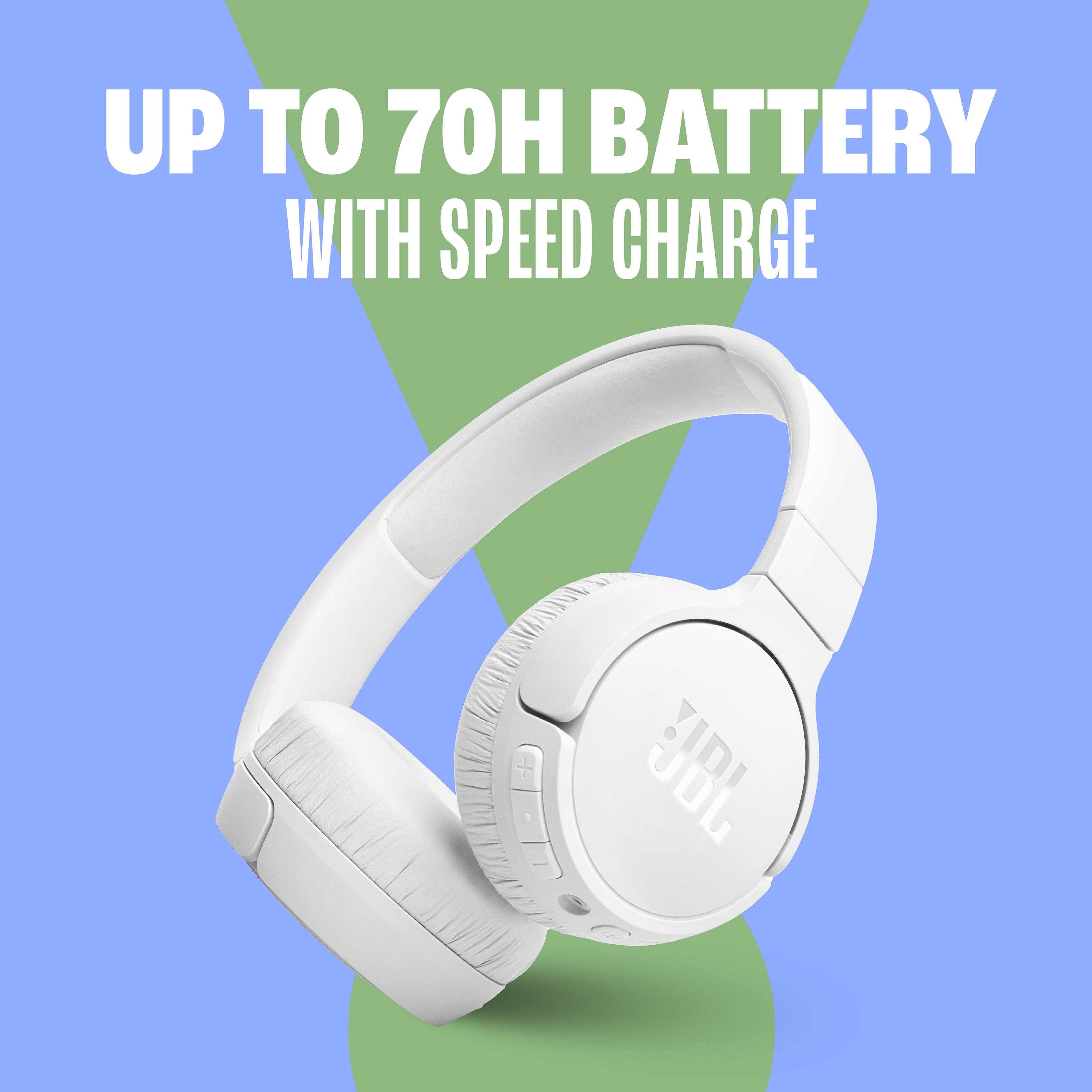 JBL Tune 670 NC Trådløse hodetelefoner Hvit