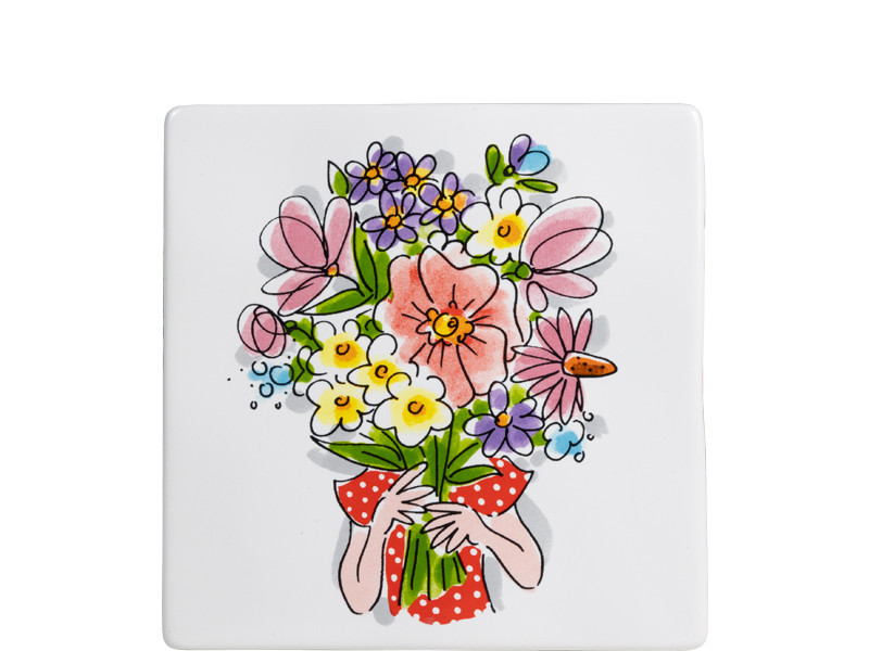 Tegel 13cm Bouquet of Flowers