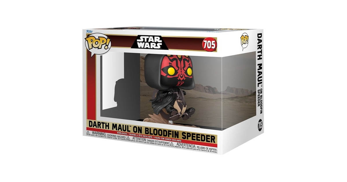 FunkoPop! Rides Deluxe: The Phantom Menace 25th Anniversary - Darth Maul on Bloodfin speelfiguur