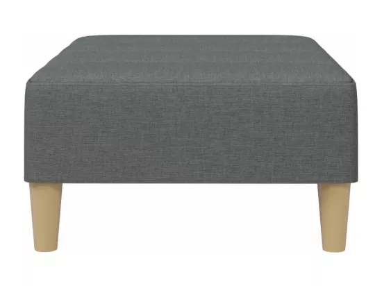 Repose-pied gris foncé 77x55x31 cm tissu