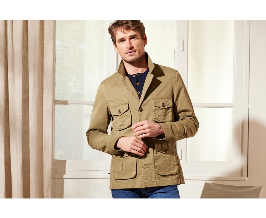 Veste saharienne homme Vert army - FALBERT