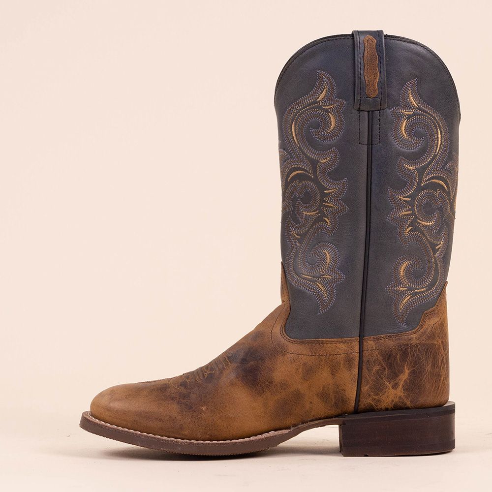 Old West 5708 cowboylaarzen bruin - grijs