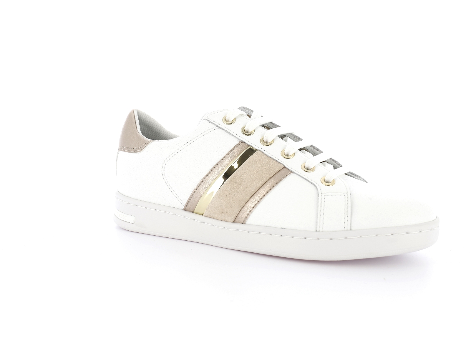 Geox-D JAYSEN D361BE Matières combinées Blanc-Or