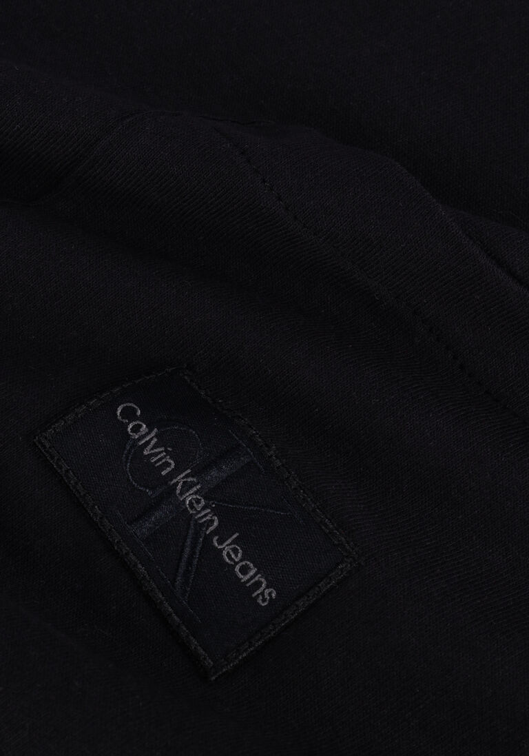 CALVIN KLEIN zwarte calvin klein t-shirt shrunken badge pocket tee