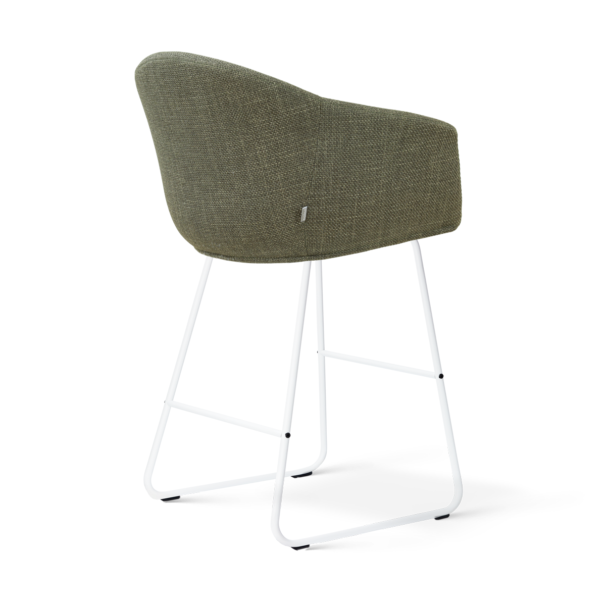 Barkruk Nino-Otis H65 cm wit onderstel forestgroen