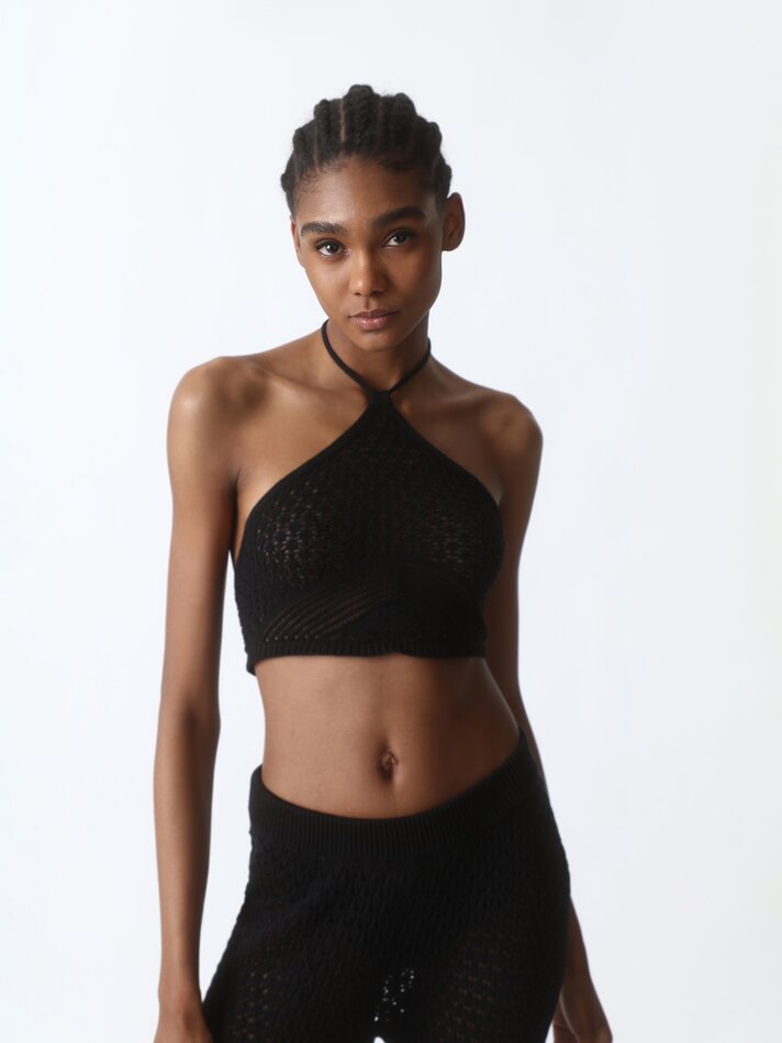 Top de malha - Preto