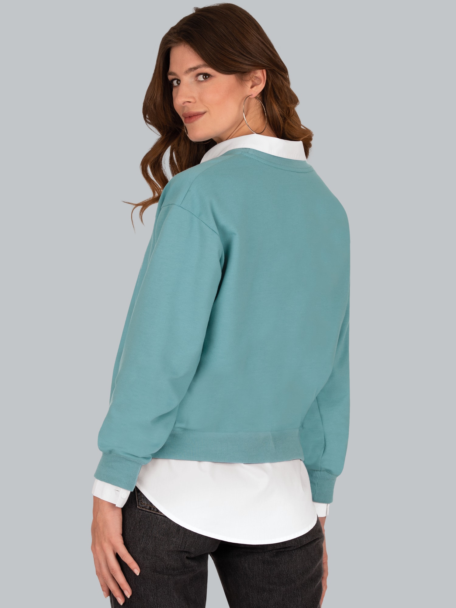 Dünnes Sweatshirt Seegras